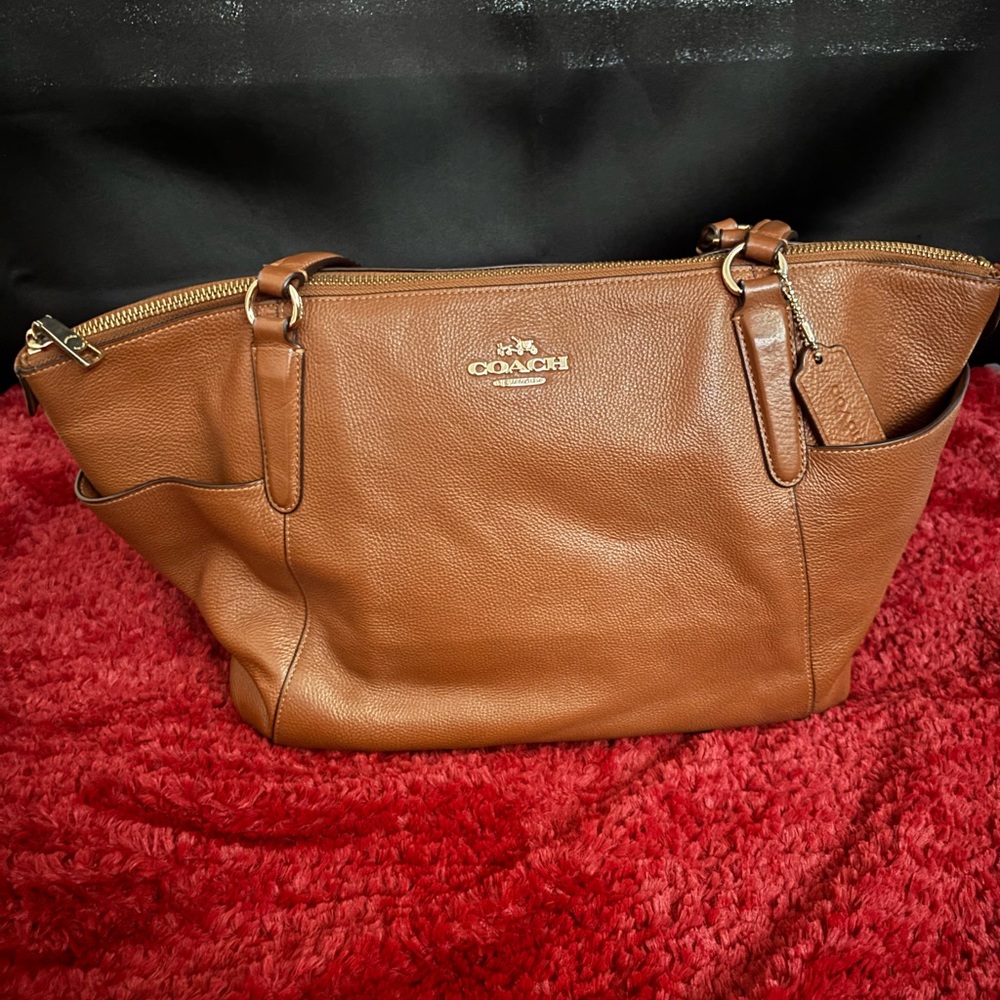 Coach Tan Leather Tote Bag